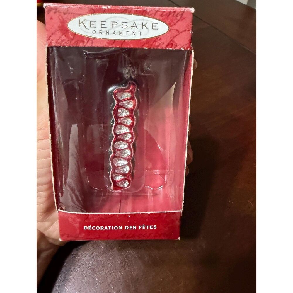 2005 Hallmark Keepsake Ornament Hand Blown Glass "Ribbon Candy"